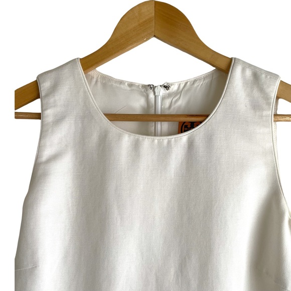 Tory Burch White Sleeveless Sheath Dress Size 6 - Picture 5 of 7